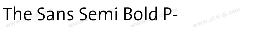 The Sans Semi Bold P字体转换
